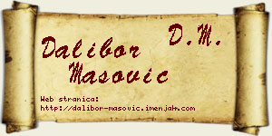 Dalibor Mašović vizit kartica